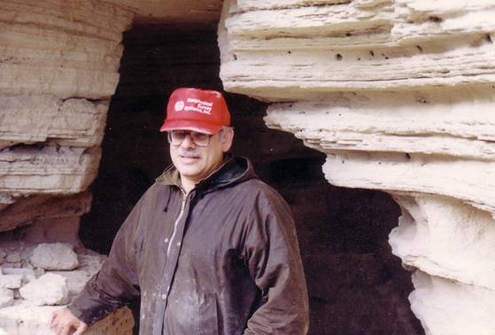 Robert Eisenman at Qumran cave 4 